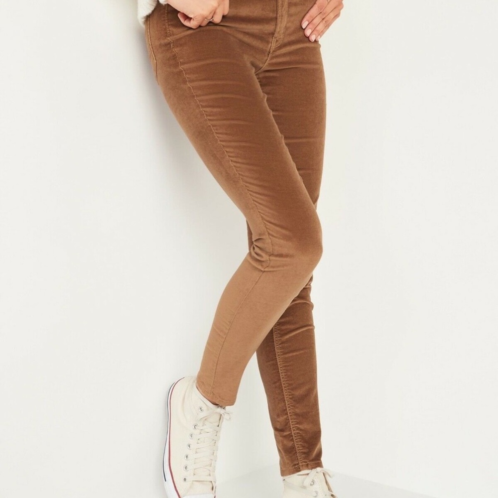 High-Waisted Rockstar Super Skinny Velvet Jeans